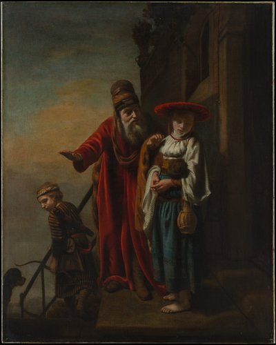 ハガルとイシュマエルを見捨てるアブラハム 作： Nicolaes Maes