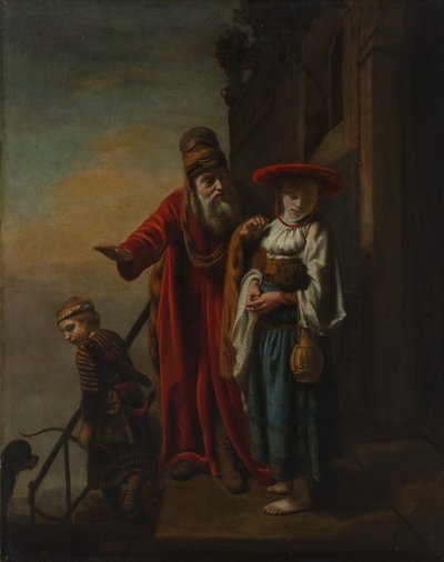 ハガルとイシュマエルを解雇するアブラハム、1653年。 作： Nicolaes Maes