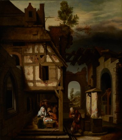 羊飼いの礼拝、1660年頃 作： Nicolaes Maes