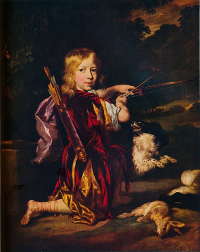 弓矢を持つ少年、c1670 作： Nicolaes Maes