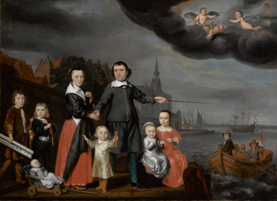 キャプテンジョブジャンセカイターとその家族、1659年 作： Nicolaes Maes