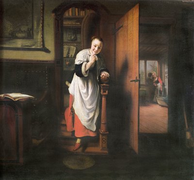 聞く女性の恋人 作： Nicolaes Maes