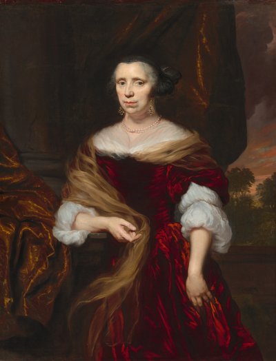 女性の肖像、1676年。 作： Nicolaes Maes