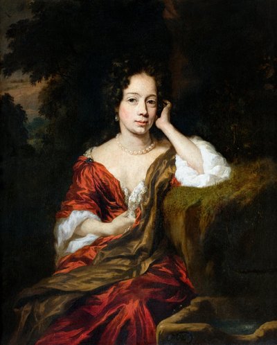 女性の肖像画、1680 作： Nicolaes Maes