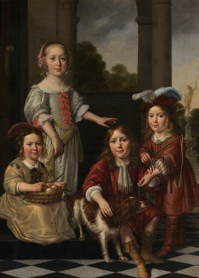 Portrait of four children (oil on canvas)   1440222   ja       japanese Successfully Translated  Original: Pope Benedict XIV (oil on canvas) Translat: Pope Benedict XIV (oil on canvas) 1460483 ja japanese Successfully Translated Original: Archery Ground, C 作： Nicolaes Maes