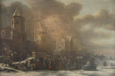 オランダの冬景色 作： Nicolaes Molenaer