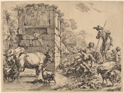 牛の飲酒 作： Nicolaes Pietersz Berchem