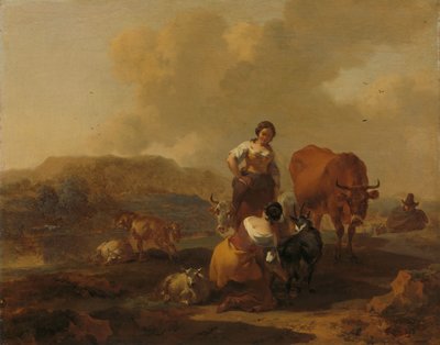 イタリアの風景 作： Nicolaes Pietersz Berchem