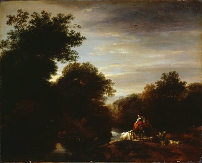フォードの農民 作： Nicolaes Pietersz. Berchem