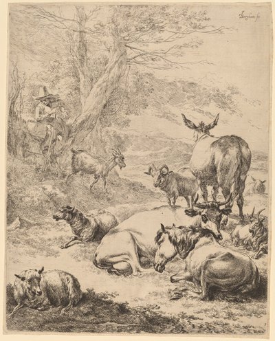 休む群れ 作： Nicolaes Pietersz Berchem