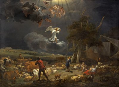 羊飼いへの告知 作： Nicolaes Pietersz. Berchem