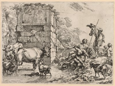 じょうろ場所。 作： Nicolaes Pietersz. Berchem