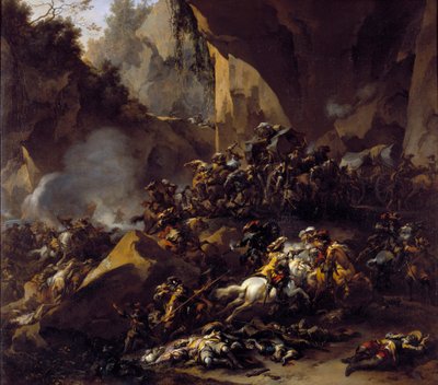 旅行者が強盗に襲われる 作： Nicolaes Pietersz Berchem