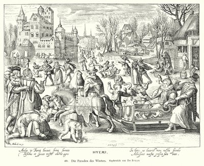 冬の喜び（銅版画） 作： Nicolaes de (after) Bruyn