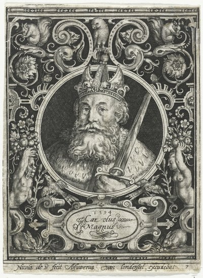 チャールズ大王、フランク王、1594 作： Nicolaes de Bruyn
