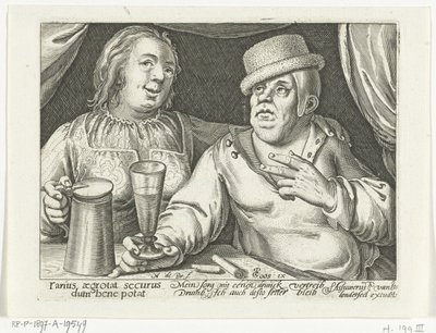 飲む男と女 作： Nicolaes de Bruyn