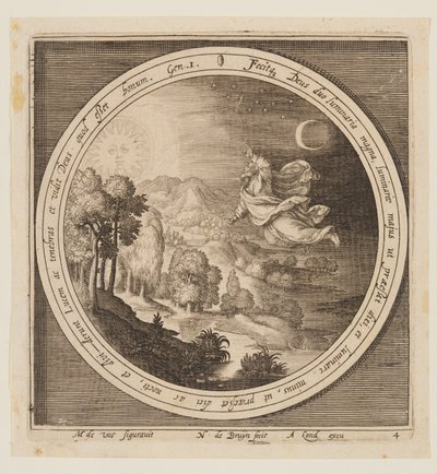 第4日太陽、月、星の創造から楽園追放まで 作： Nicolaes de Bruyn