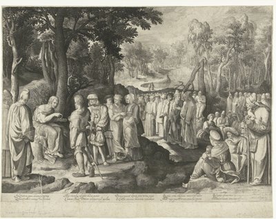 群衆に説教する洗礼者ヨハネ 作： Nicolaes de Bruyn