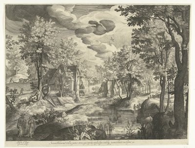 ハガルとイシュマエルのいる風景 作： Nicolaes de Bruyn