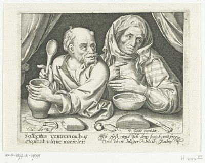男と女がお粥を食べる 作： Nicolaes de Bruyn