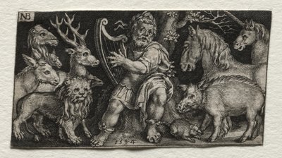 動物を魅了するオルフェウス 作： Nicolaes de Bruyn