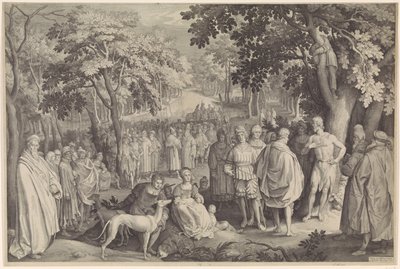 洗礼者ヨハネの説教 作： Nicolaes de Bruyn