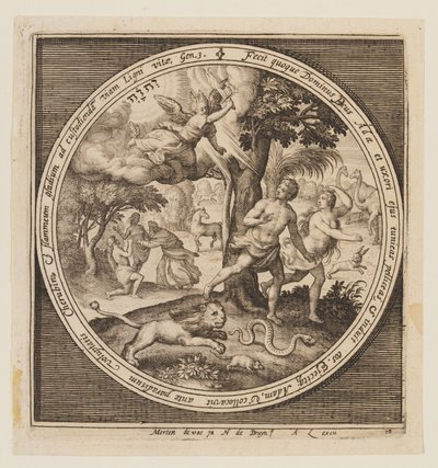 追放、天地創造から楽園追放まで 作： Nicolaes de Bruyn