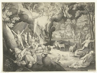 羊飼いへの告知 作： Nicolaes de Bruyn