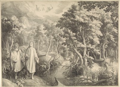 砂漠でのキリストの誘惑 作： Nicolaes de Bruyn