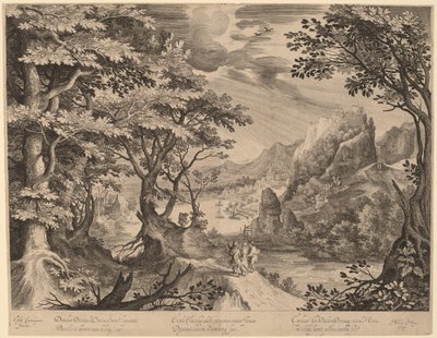 エマオに向かう弟子たち 作： Nicolaes de Bruyn, after Gillis van Coninxloo III