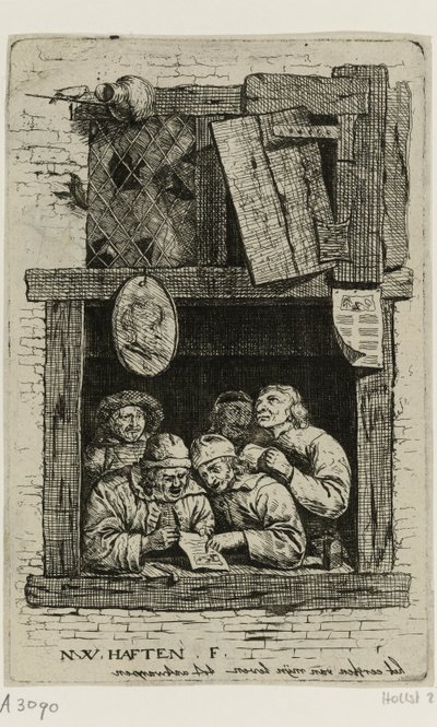 開かれた窓の 5 人の歌手: 修辞学者 作： Nicolaes van Haeften