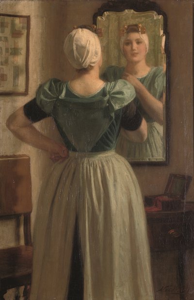 美しい反射（キャンバスに油彩） 作： Nicolaes van der Waay
