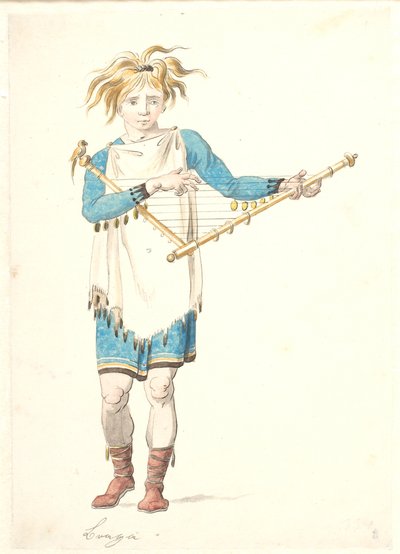 弦楽器を手にした青年 作： Nicolai Abildgaard