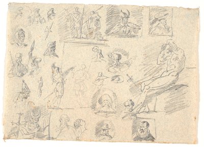 肖像画の緩いスケッチ 作： Nicolai Abildgaard