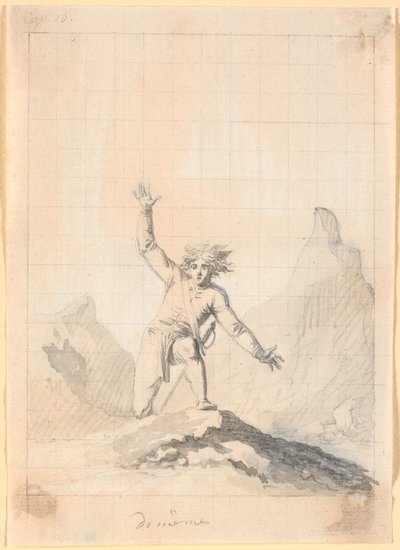 ニールス・クリムが再びノルウェーの断崖に現れる 作： Nicolai Abildgaard