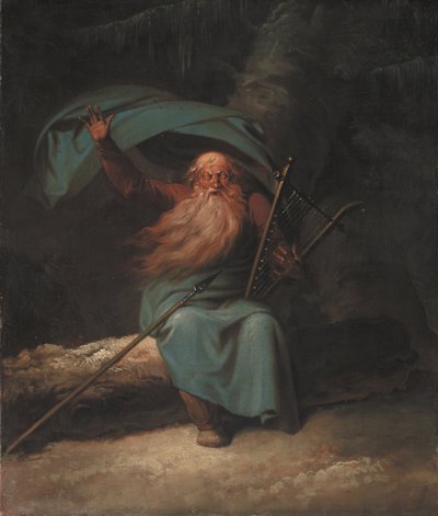 白鳥の歌を歌うオシアン 作： Nicolai Abildgaard