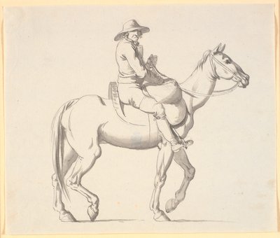 通りから死んだ猫を集めるときの馬に乗った熊手 作： Nicolai Abildgaard