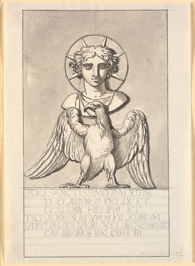 ワシの上の太陽神のイメージ 作： Nicolai Abildgaard