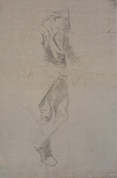 約からの衣装で立っている男。 1770年。 作： Nicolai Abildgaard