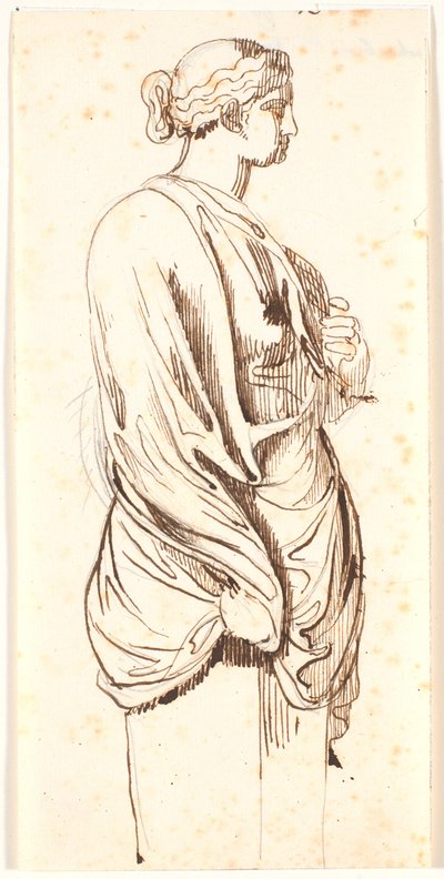 横顔の女性ヘルメの研究 作： Nicolai Abildgaard