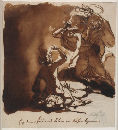 モーセの体をめぐってサタンと争う大天使ミカエル 作： Nicolai Abildgaard