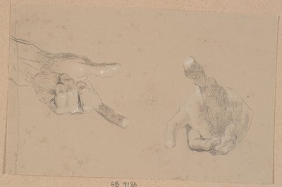 片手の 2 つの研究 作： Nicolai Abildgaard
