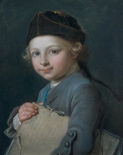 Nuoren pojan muotokuva salkun kanssa 作： Nicolas Bernard Lepicie