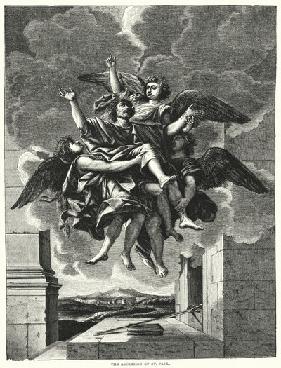 聖パウロの昇天（エングレービング 作： Nicolas (after) Poussin