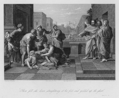 サッピラの死、使徒行伝V 作： Nicolas (after) Poussin