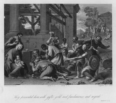 賢者の献金」マタイ2章 作： Nicolas (after) Poussin