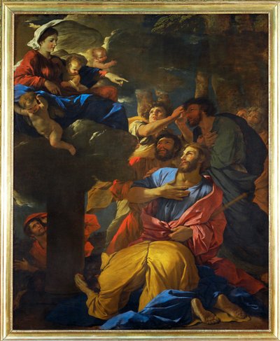 Apparition de la Vierge a Saint Jaques le Majeur - 長老聖ヤコブに現れる聖母;1629-1630 ... 作： ニコラ (所属) プッサン