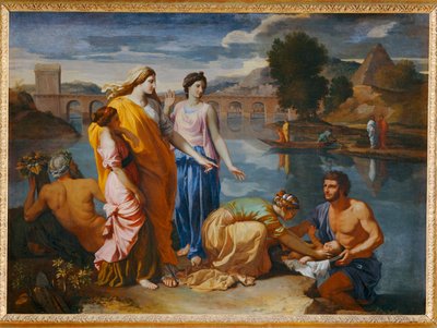 Moise sauve des eaux - モーゼが水から救い出される。1638 ... 作： ニコラ (所属) プッサン
