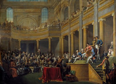 1808年にリヨンのcomitiaで開催されたCisalpineRepublic会議の領事館 作： Nicolas Andre Monsiau