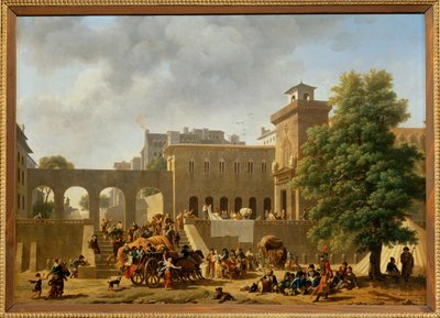 イタリアのフランス」とも呼ばれた軍事病院の外観、サロン1804 ... 作： Nicolas Antoine Taunay